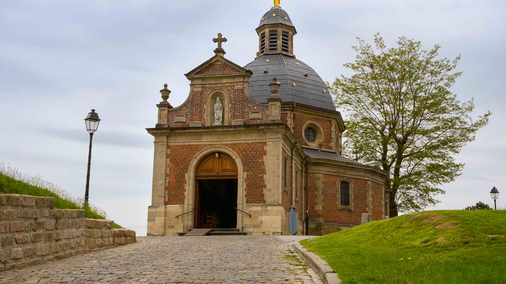 Chapel 'Onze-Lieve-Vrouw van Oudenberg' on top of the Oudenberg, Geraardsbergen, cycling in Flanders, Belgium
