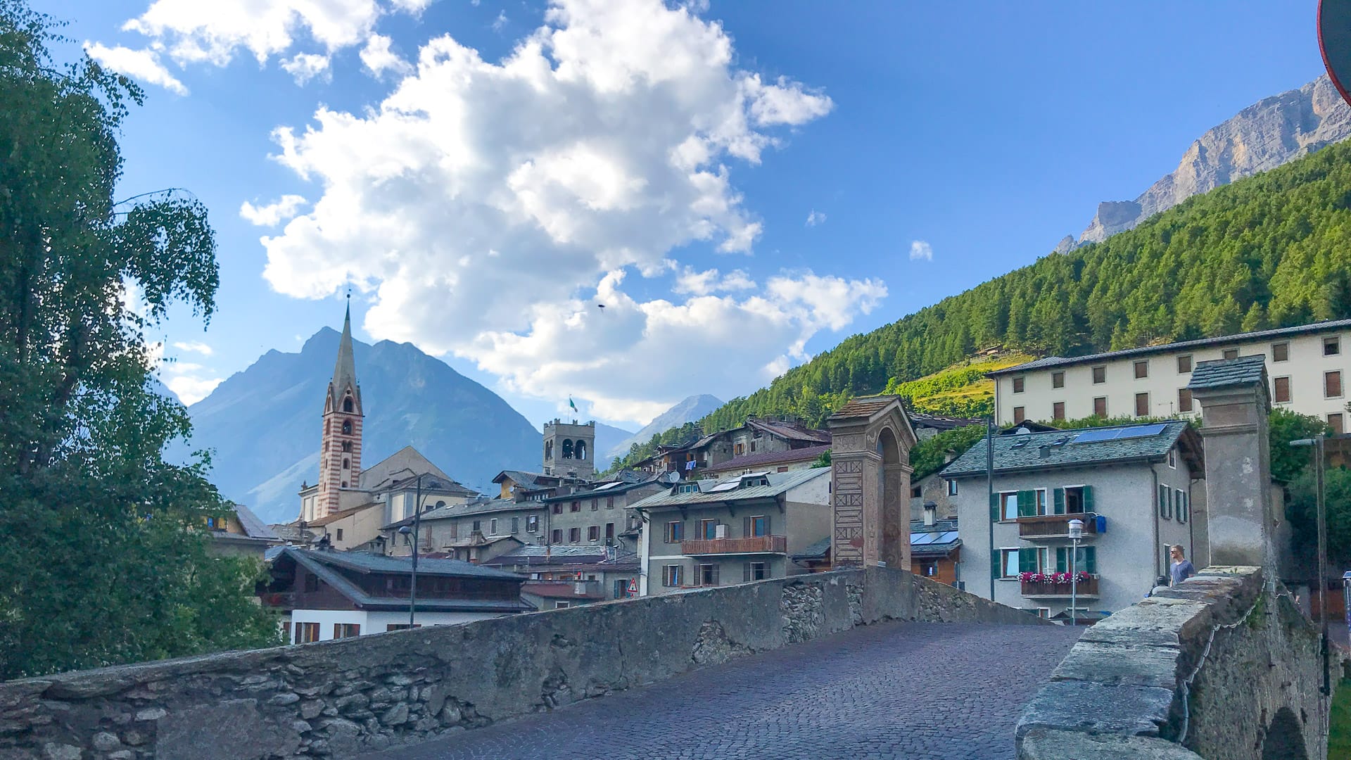 View to Bormio and Stelvio Pass