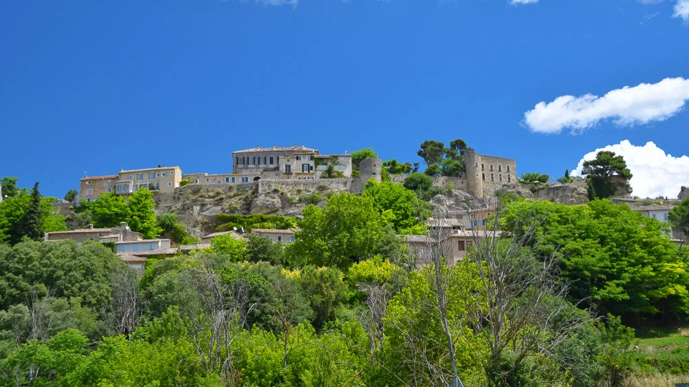 View up to Menerbes village