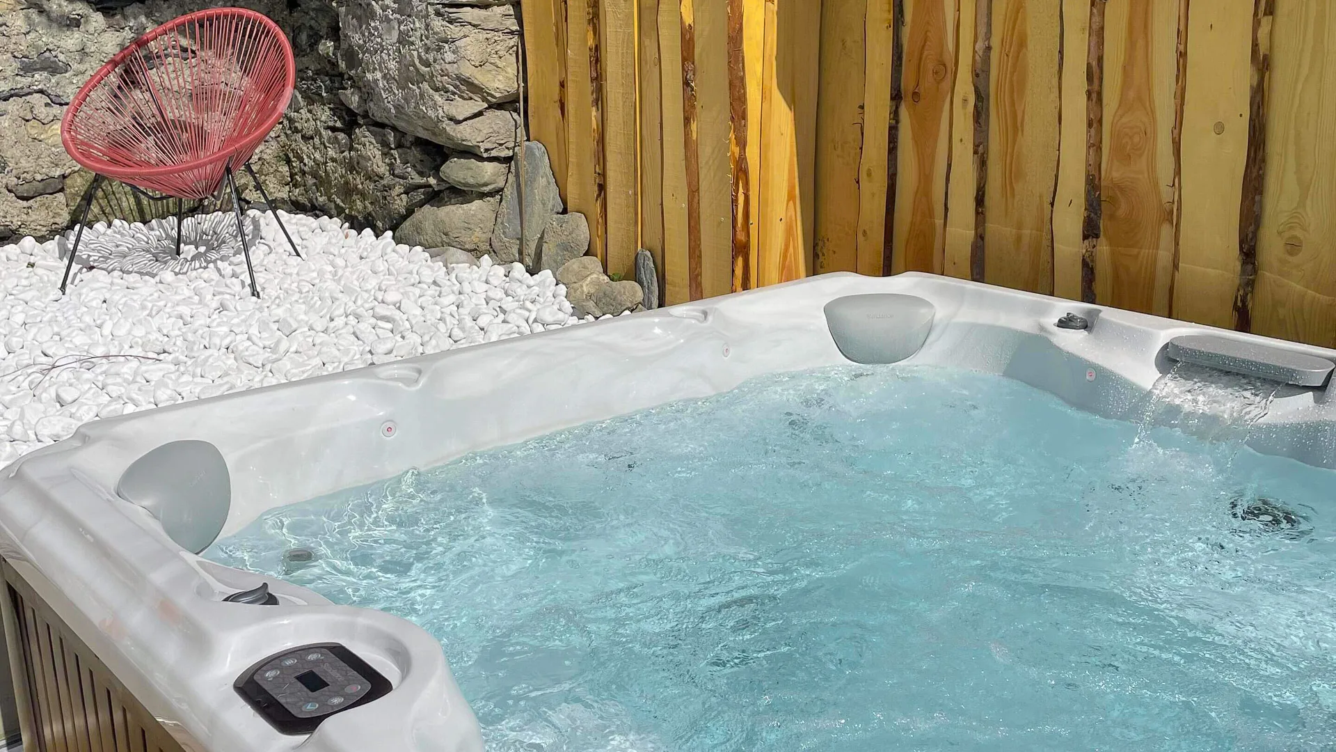 Sauna at Maison Caramel, cyclist accommodation in the Alps