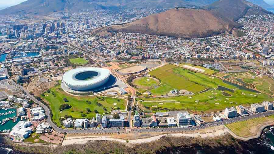Cyclists on the Cape Town Cycle Tour take in the Cape