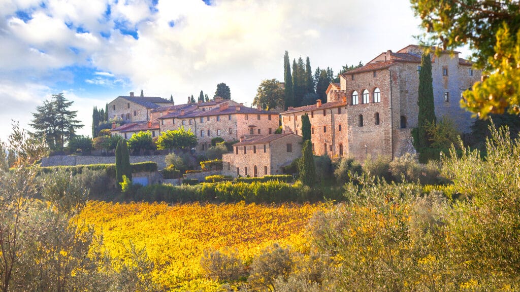 Traditional rural landscapes of Tuscany; Chianty vine region
