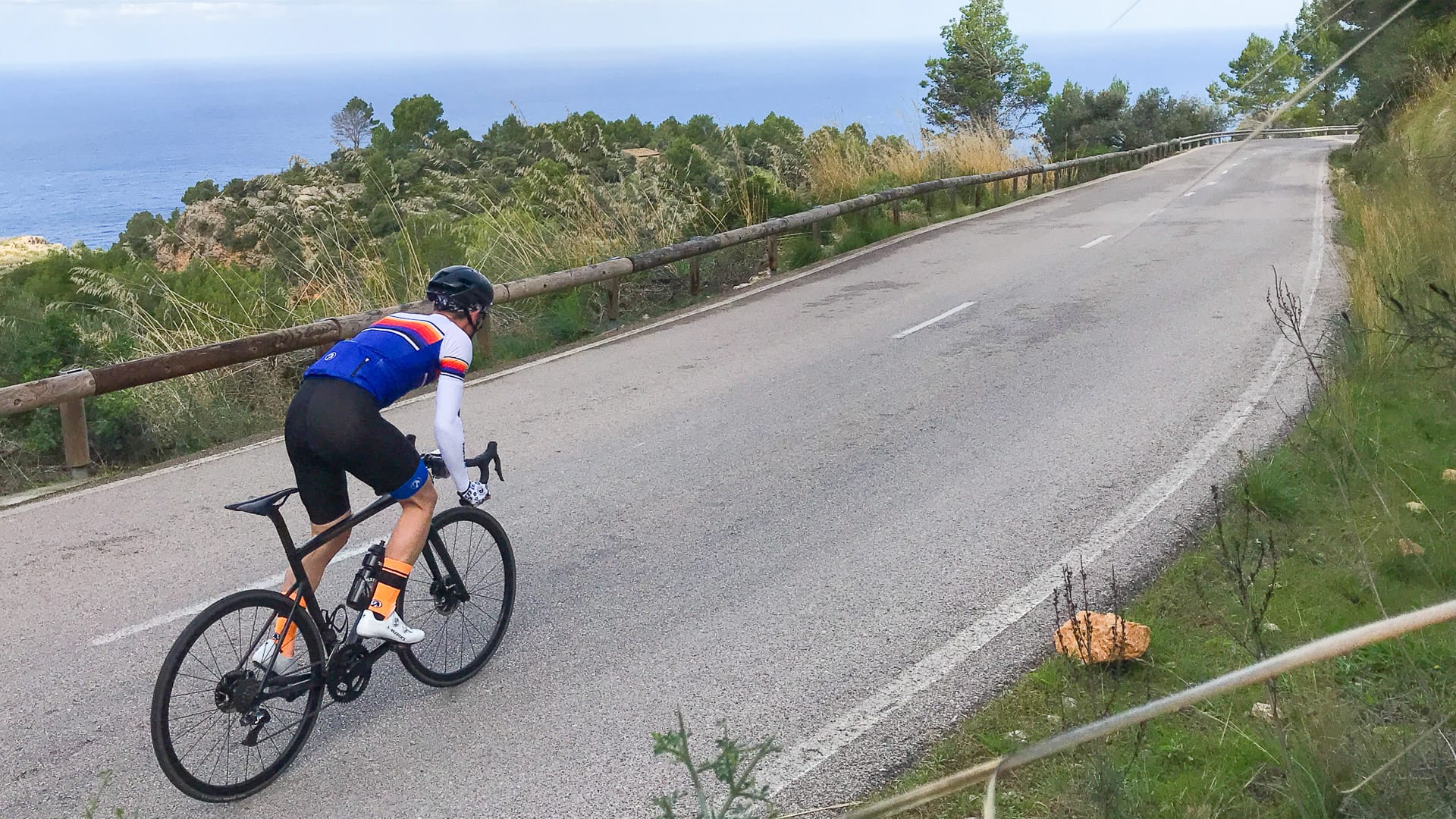 The Andratx to Banyalbufar section of the Big Dadd route with sea views and perfect road surface, Mallorca