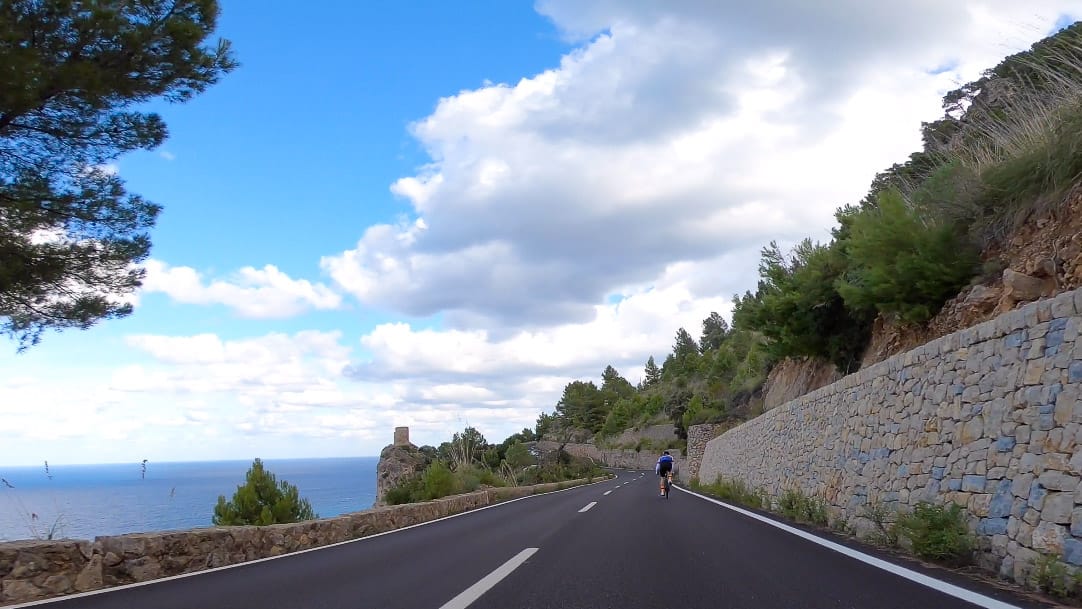 On the Tramuntana coast road which is part of the Mallorca 312 cycling route