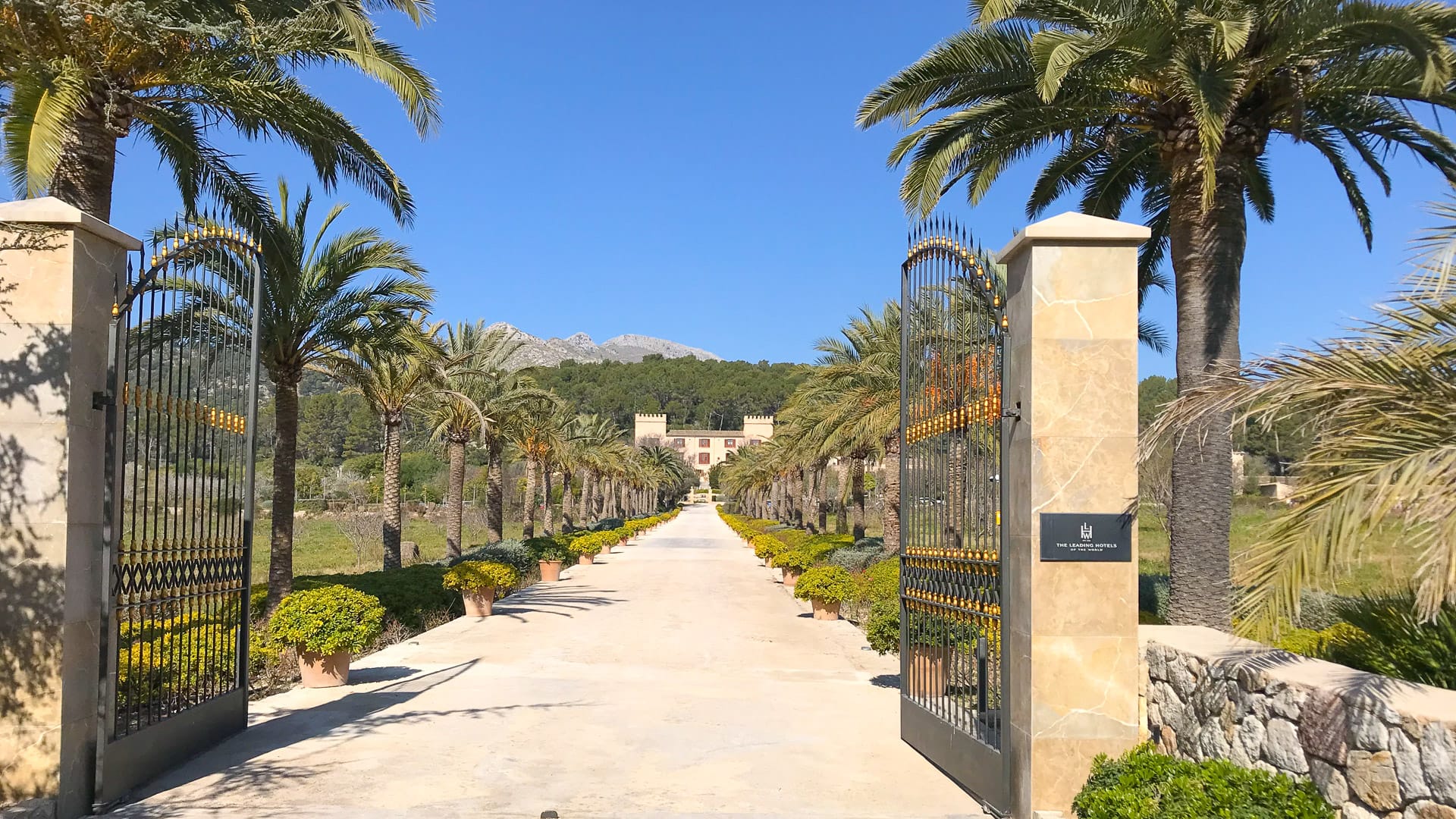 The impressive castell son claret hotel on the route of Mallorca 312