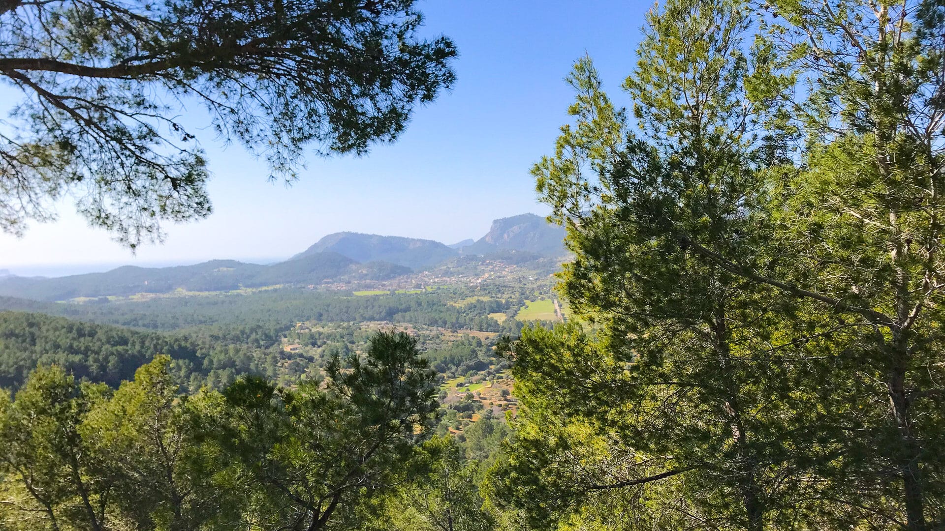 View from the road to Galilea on the Mallorca 312 route