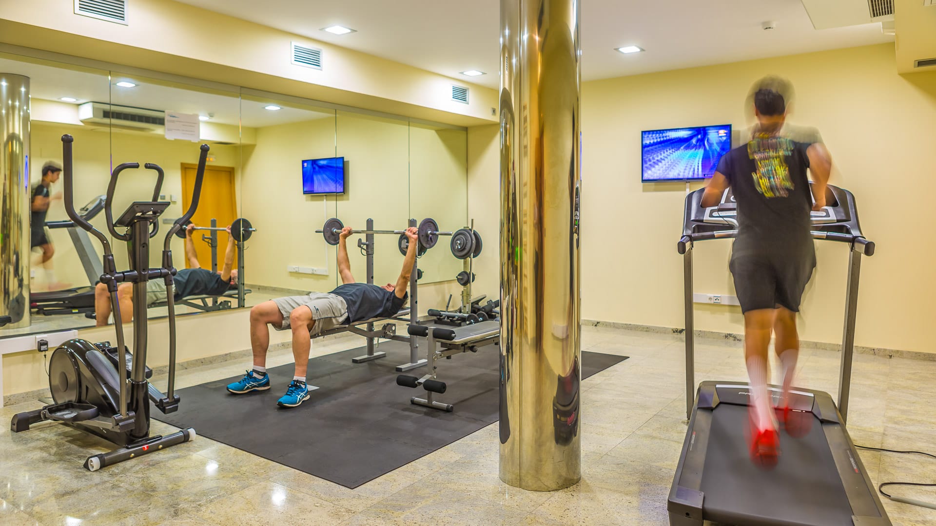 Gym in a cycling friendly hotel near Barcelona, Spain