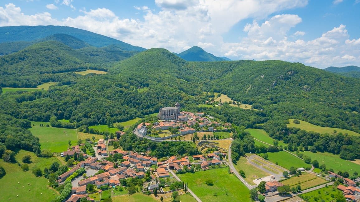 Bagneres de Luchon cycling destination from above