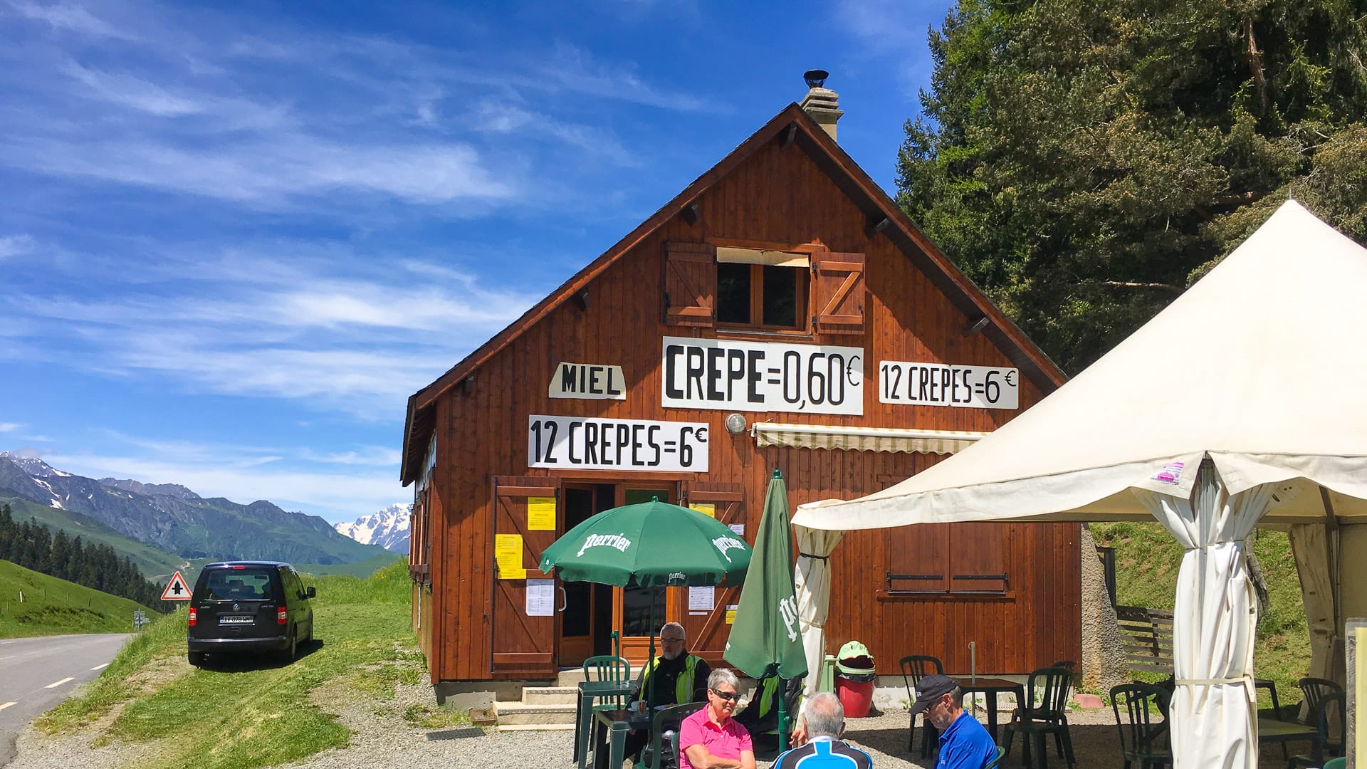 Crepe House restaurant on Col de Peyresourde, French Pyrenees