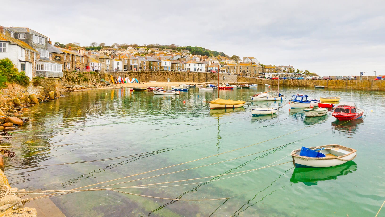 Typical Cornish village you'll find while cycling in Cornwall
