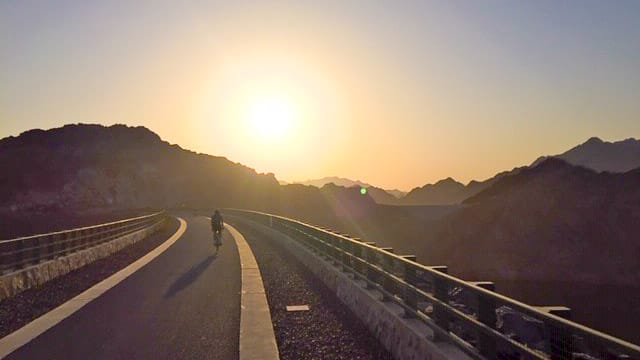 Cyclist in Hatta, UAE