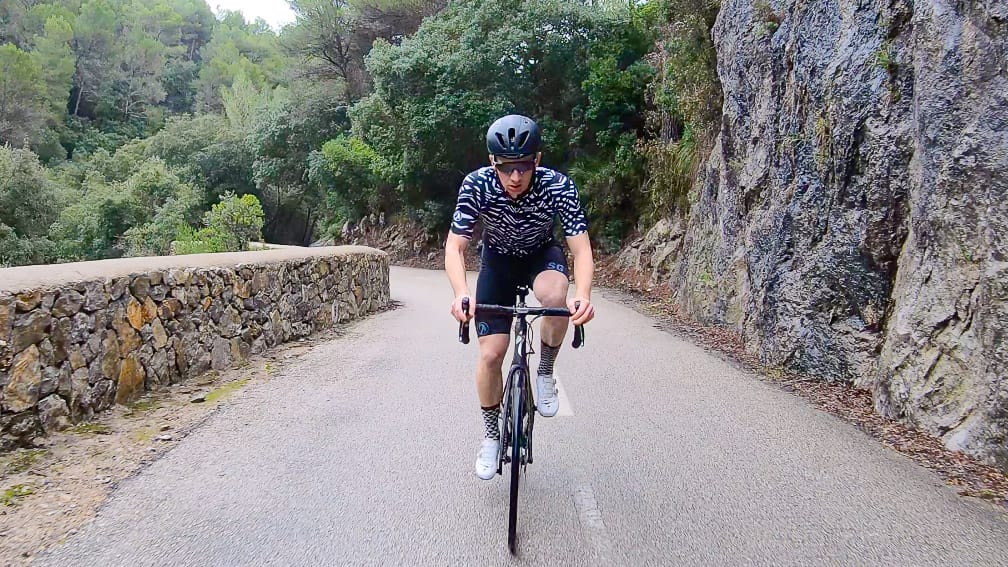 Climbing up the Ermita de Betlem climb