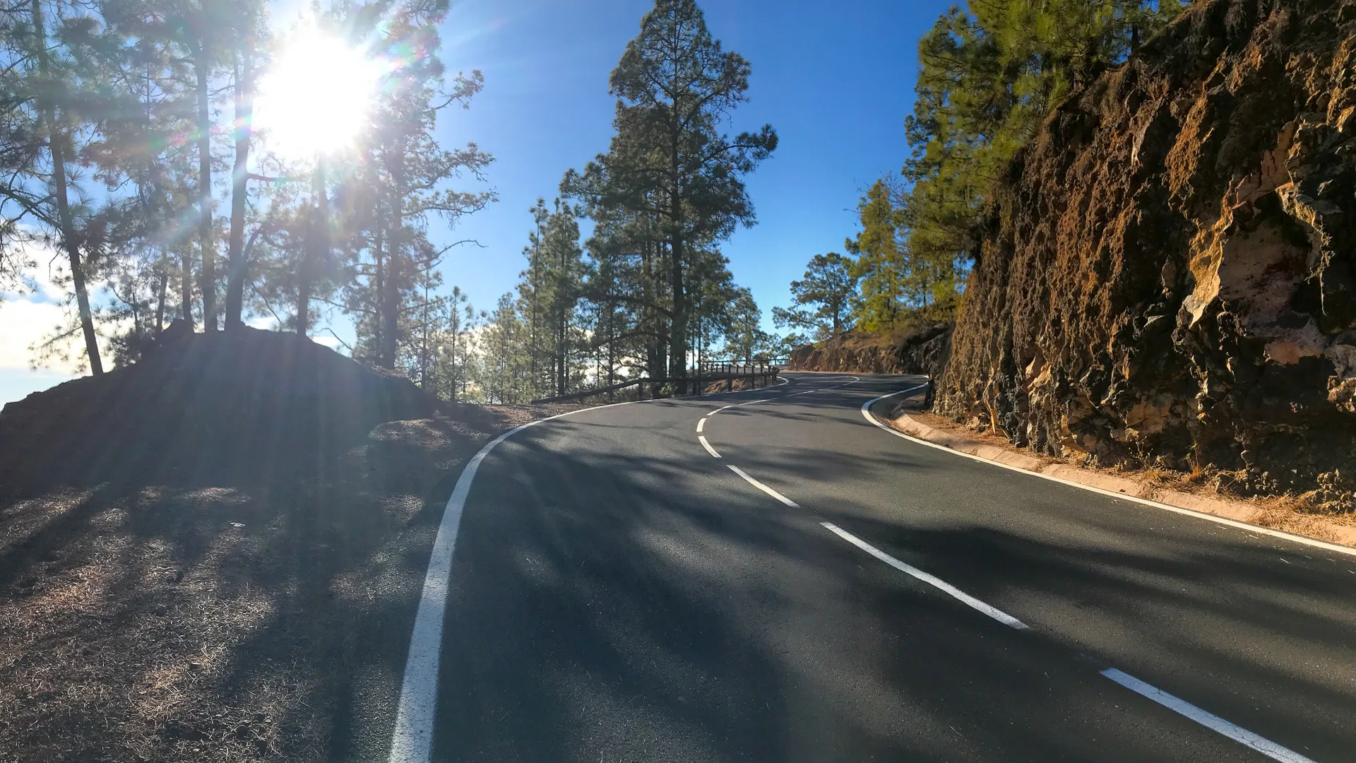 Climb up from Granadilla through forest