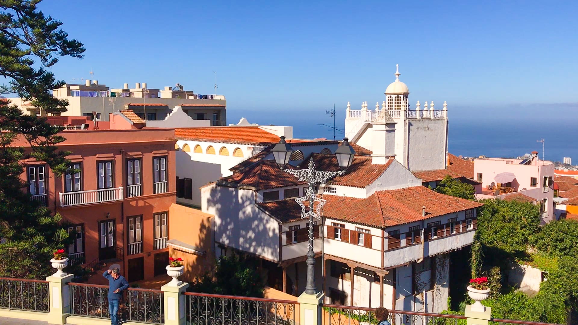 White buildings and blue sea of La Orotave, one of Tenerife's most beautiful towns