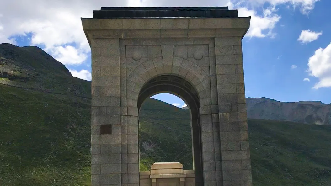 World War One Monument on Passo dello Stelvio from Bormio side