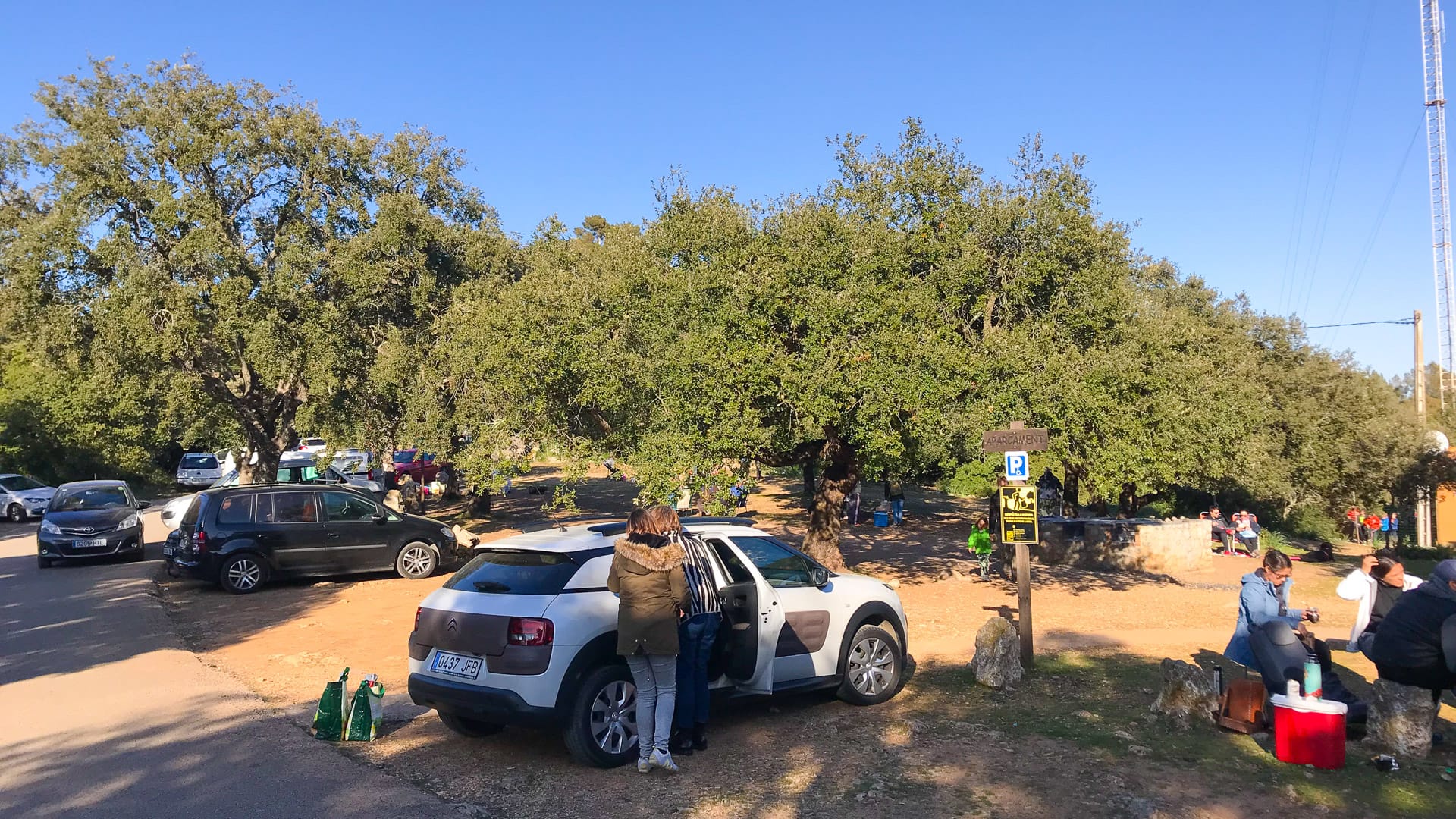 Picnic spot popular with locals on Puig de Son Sastre Mallorca
