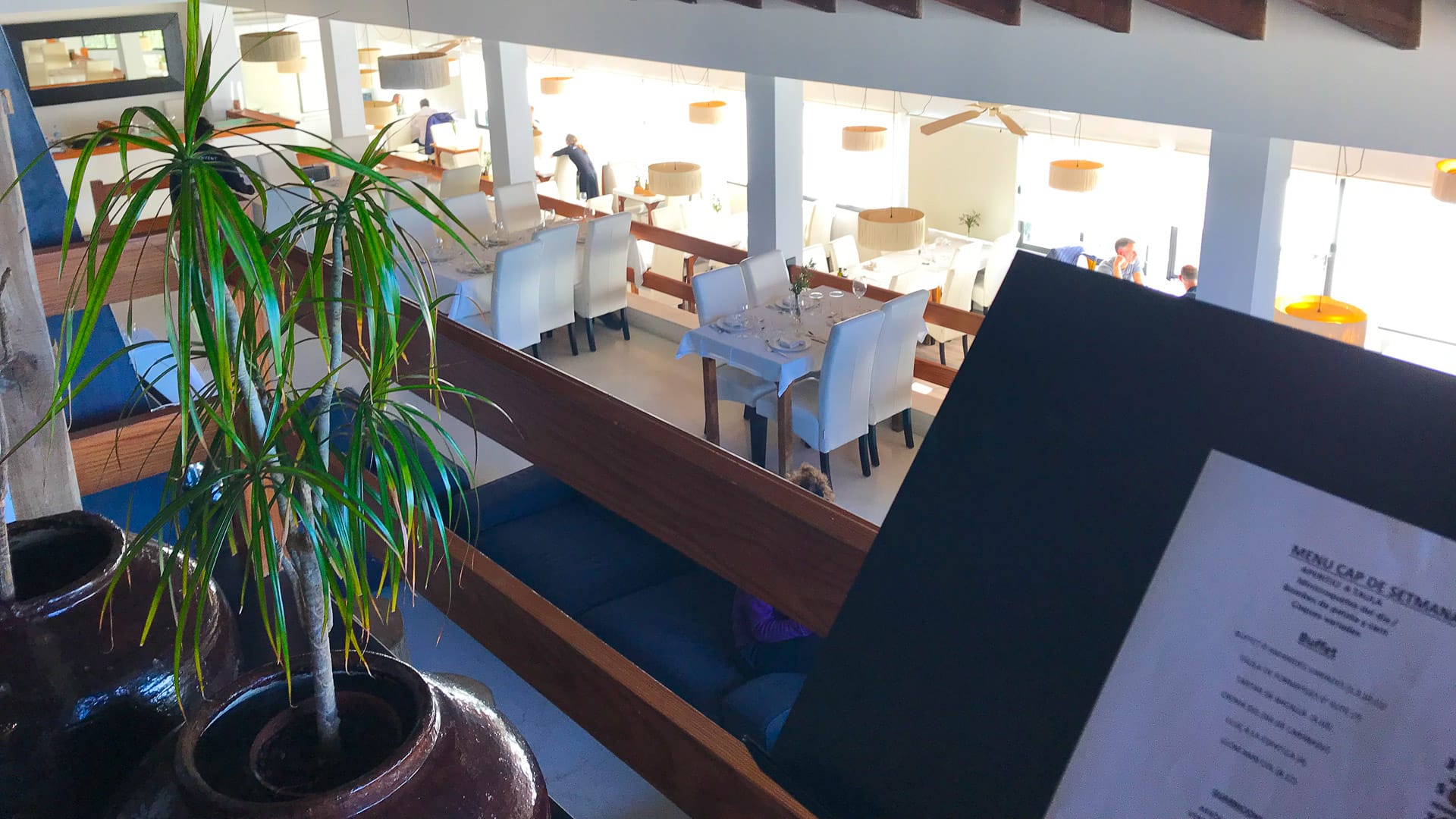 Inside the Ermita Santa Magdalena restaurant