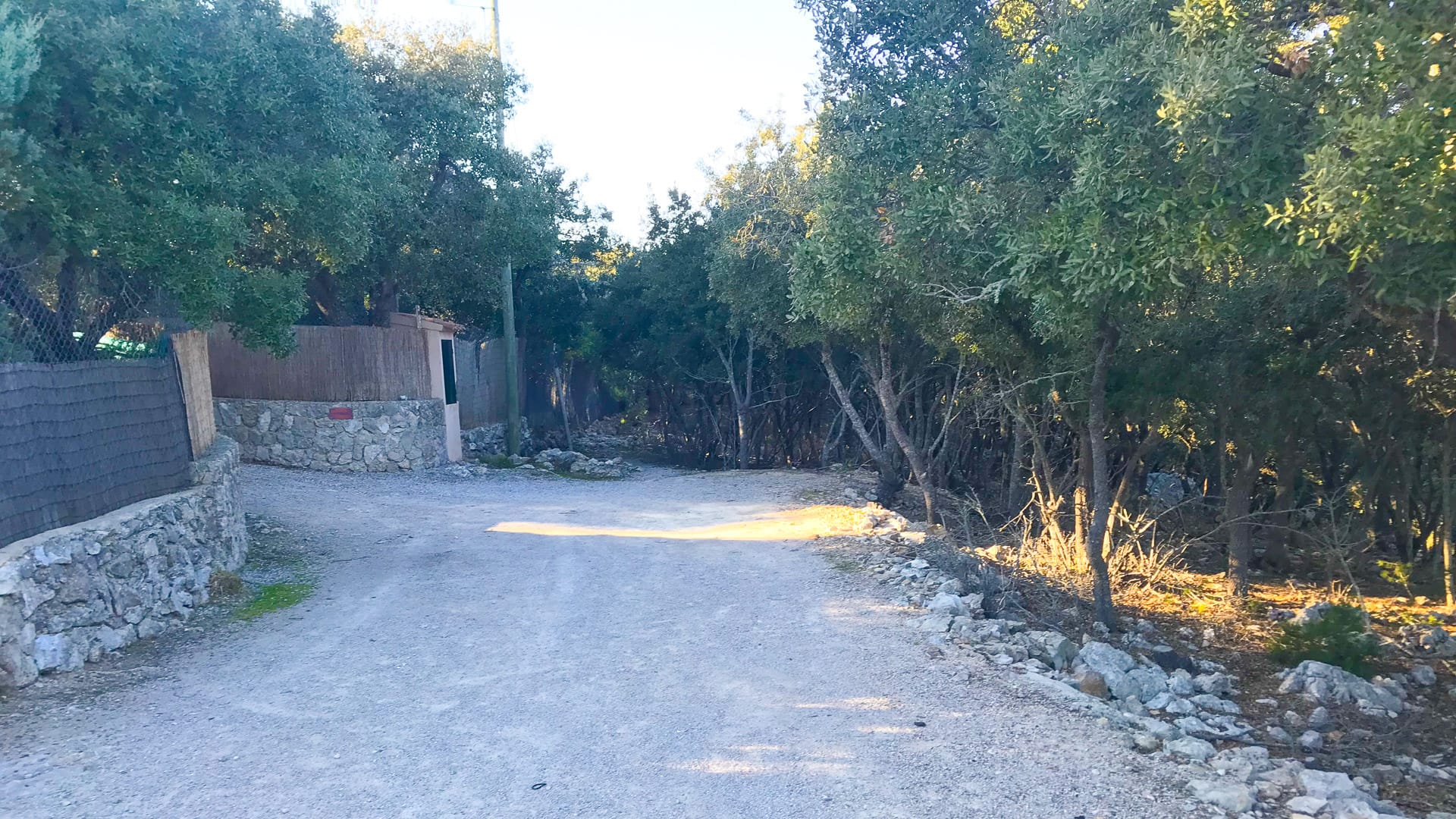 Gravel track on Sobremunt climb Mallorca