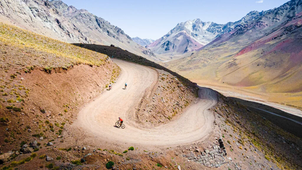 Cyclists cycling across south america on Trans Andean by Rat Race
