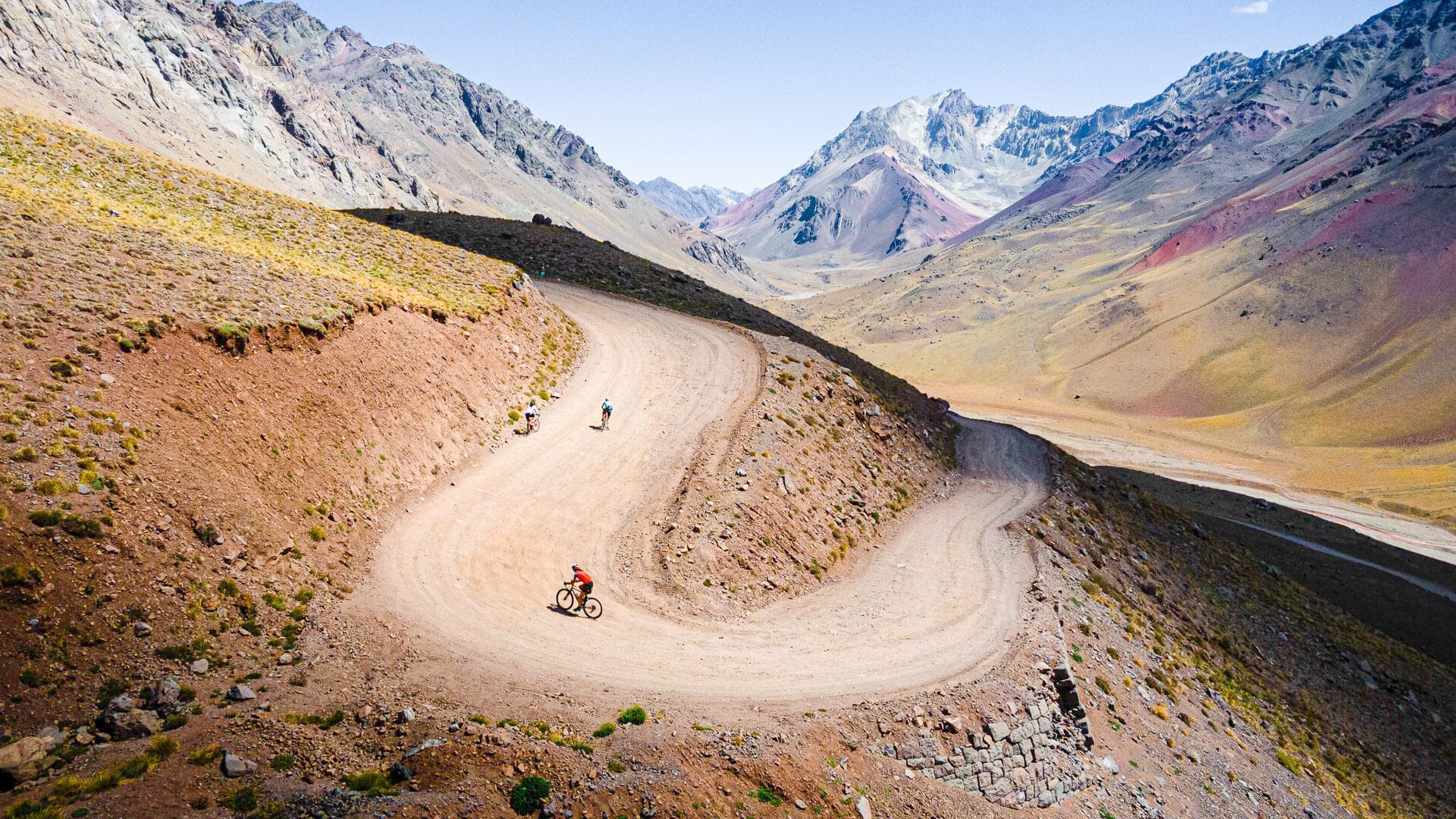 Cyclists cycling across south america on Trans Andean by Rat Race