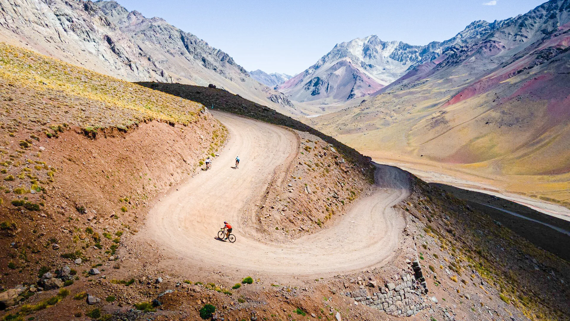Cyclists cycling across south america on Trans Andean by Rat Race