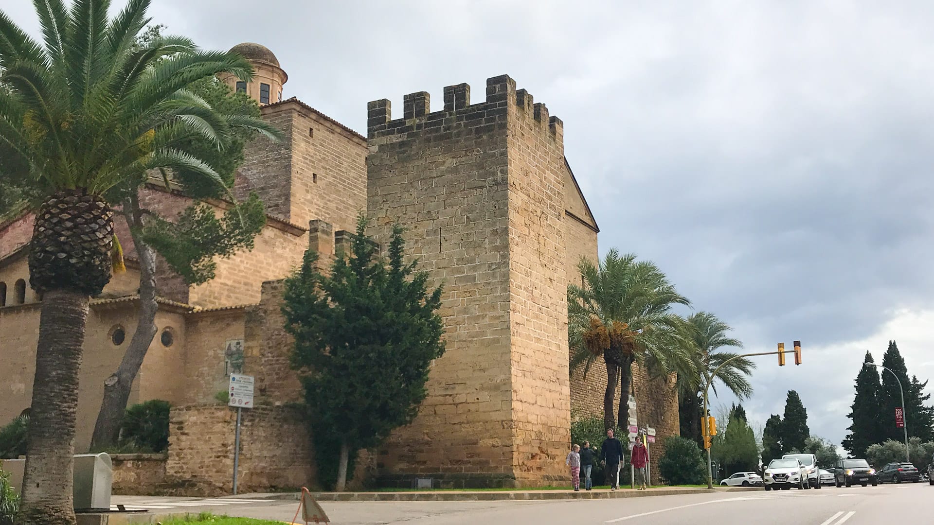 The old town walls of Alcudia, Mallorca