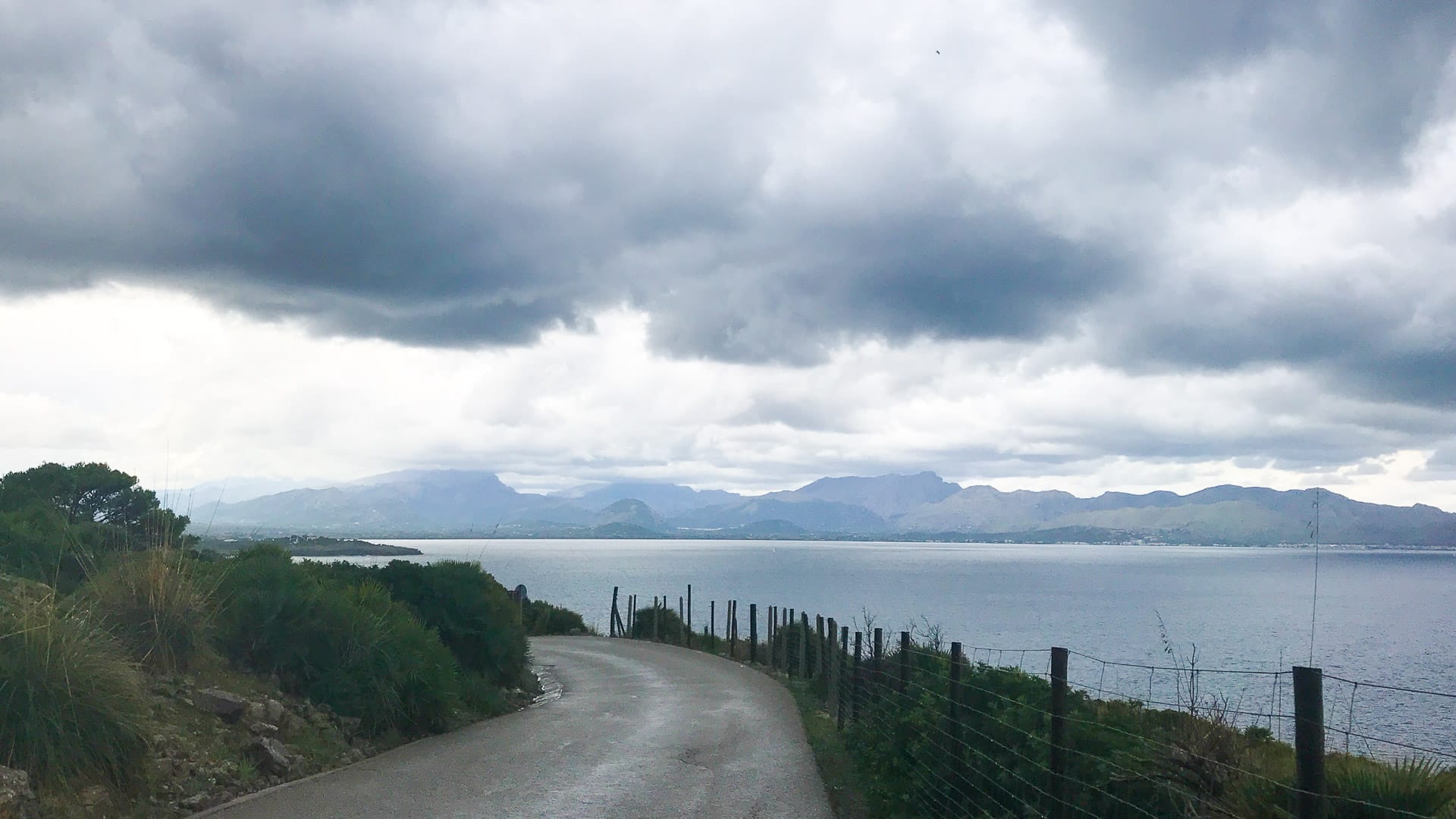 Views across from the Ermita de la Victoria Penninsula across Pollensa bay
