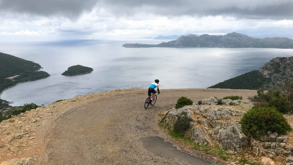 Cap de Formentor cycling climb views from the Pepperpot cycling climb
