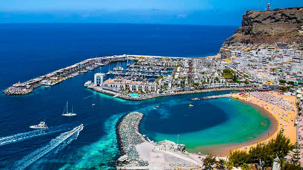 Aerial view of Puerto de Mogan, Gran Canaria