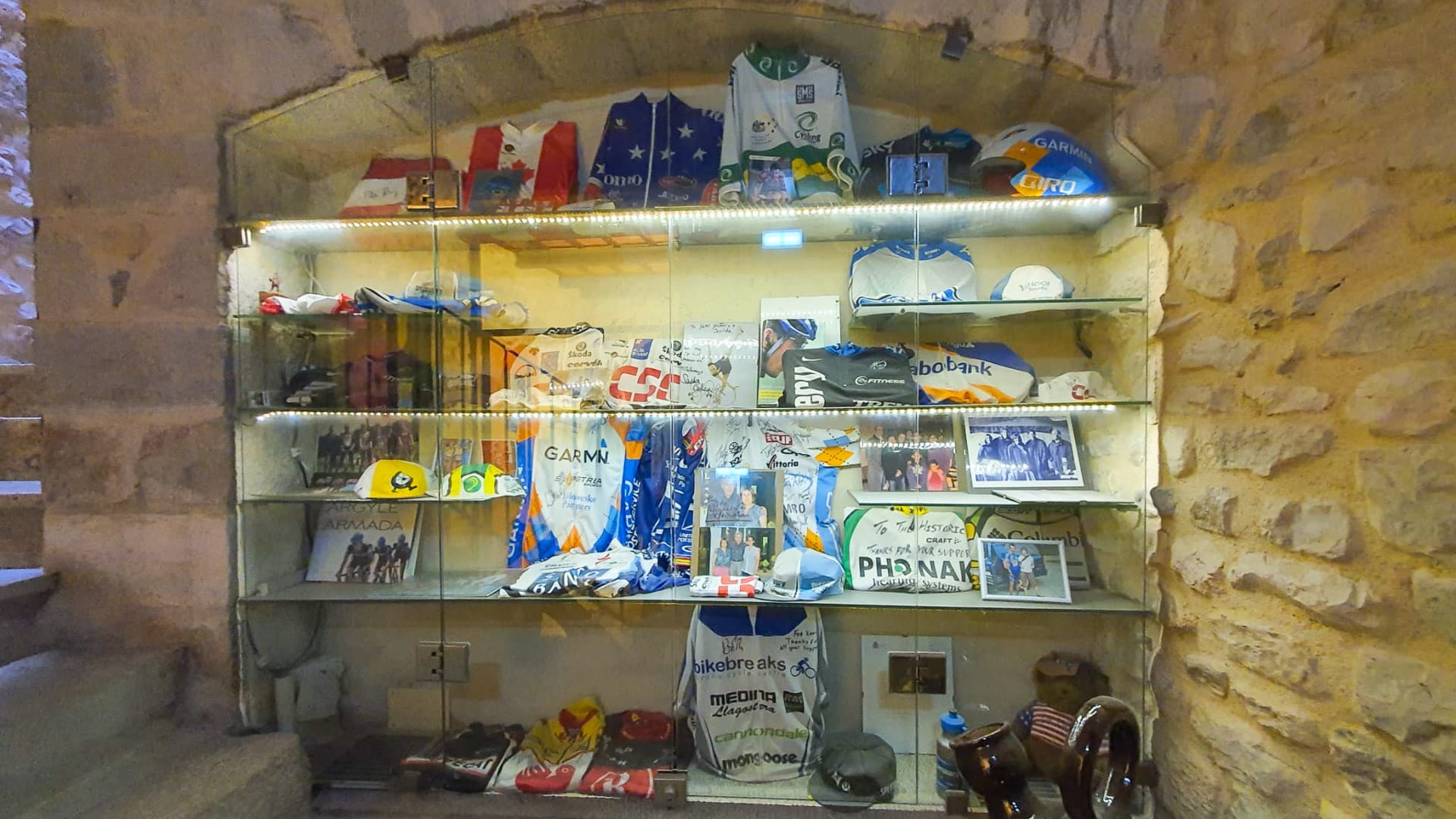 Cycling display at Hotel Historic in Girona