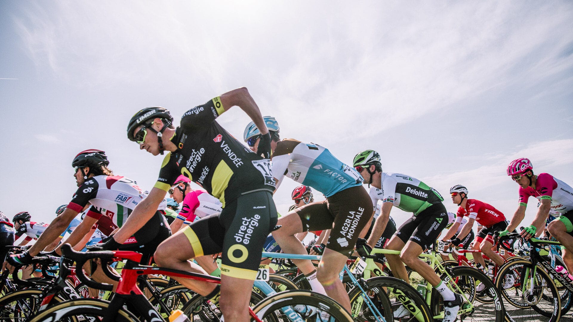 Pro team cycling kit as worn by the peloton in races like the Tour de France