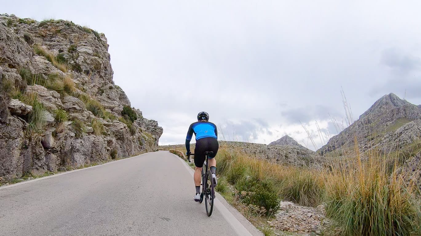 Climbing the Sa Calobra by bike