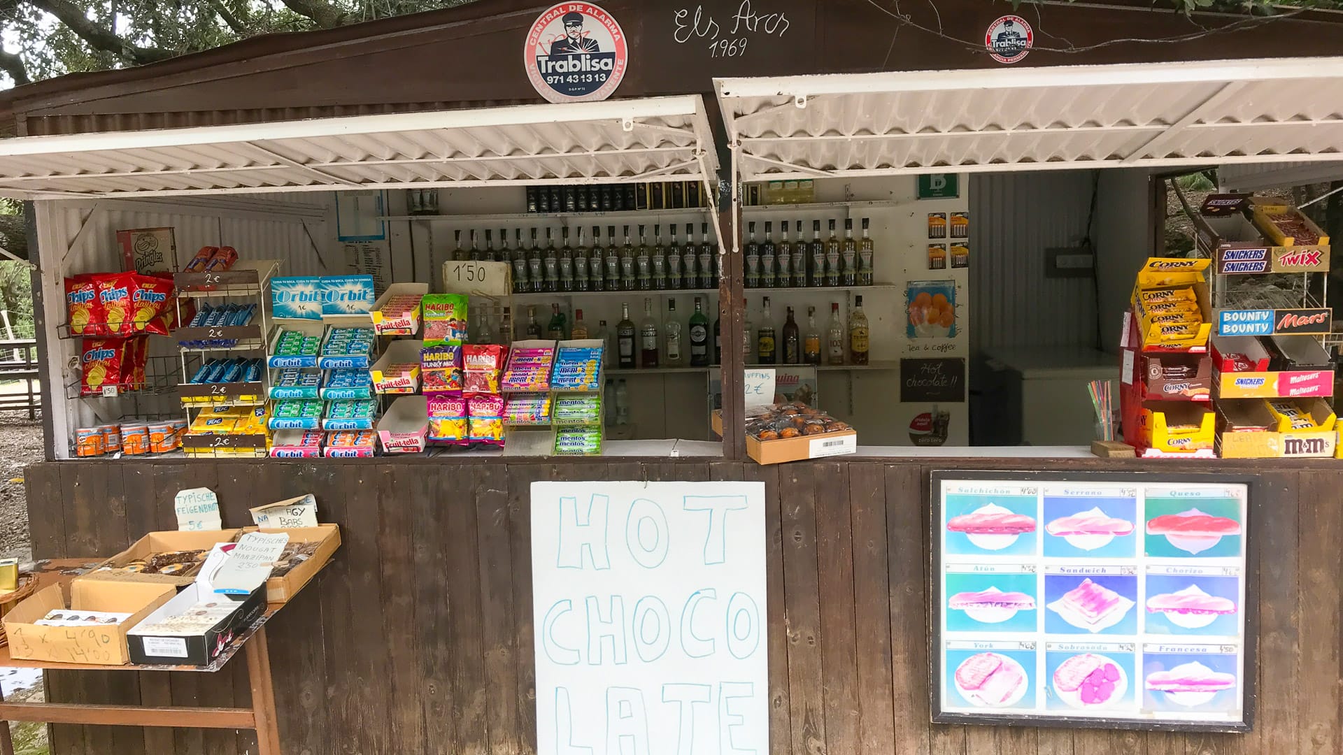 OJ shack cafe at start of Sa Calobra Mallorca