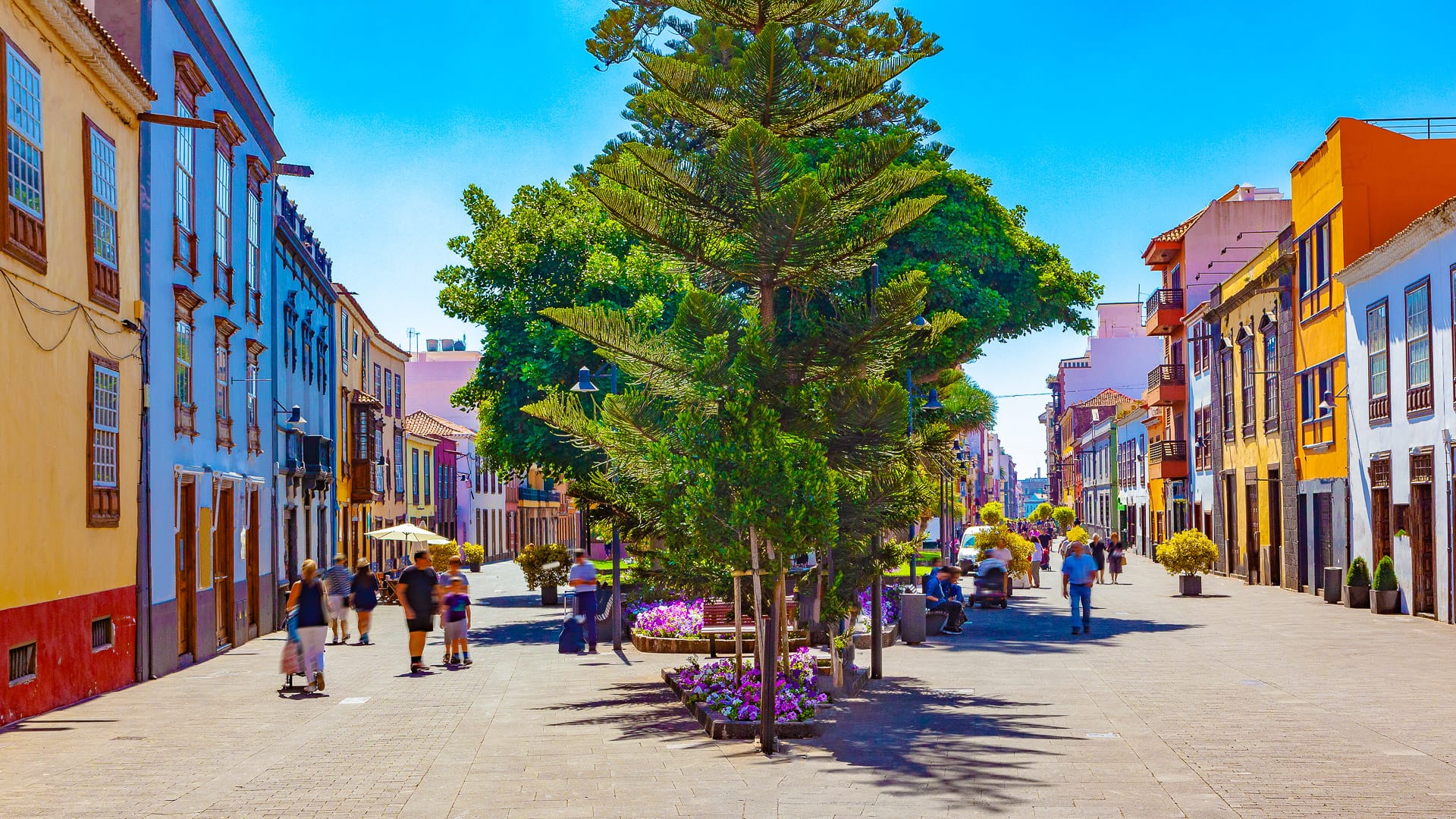 Canary Islands.Tenerife,La laguna village.Travel and tourism in Canaries 