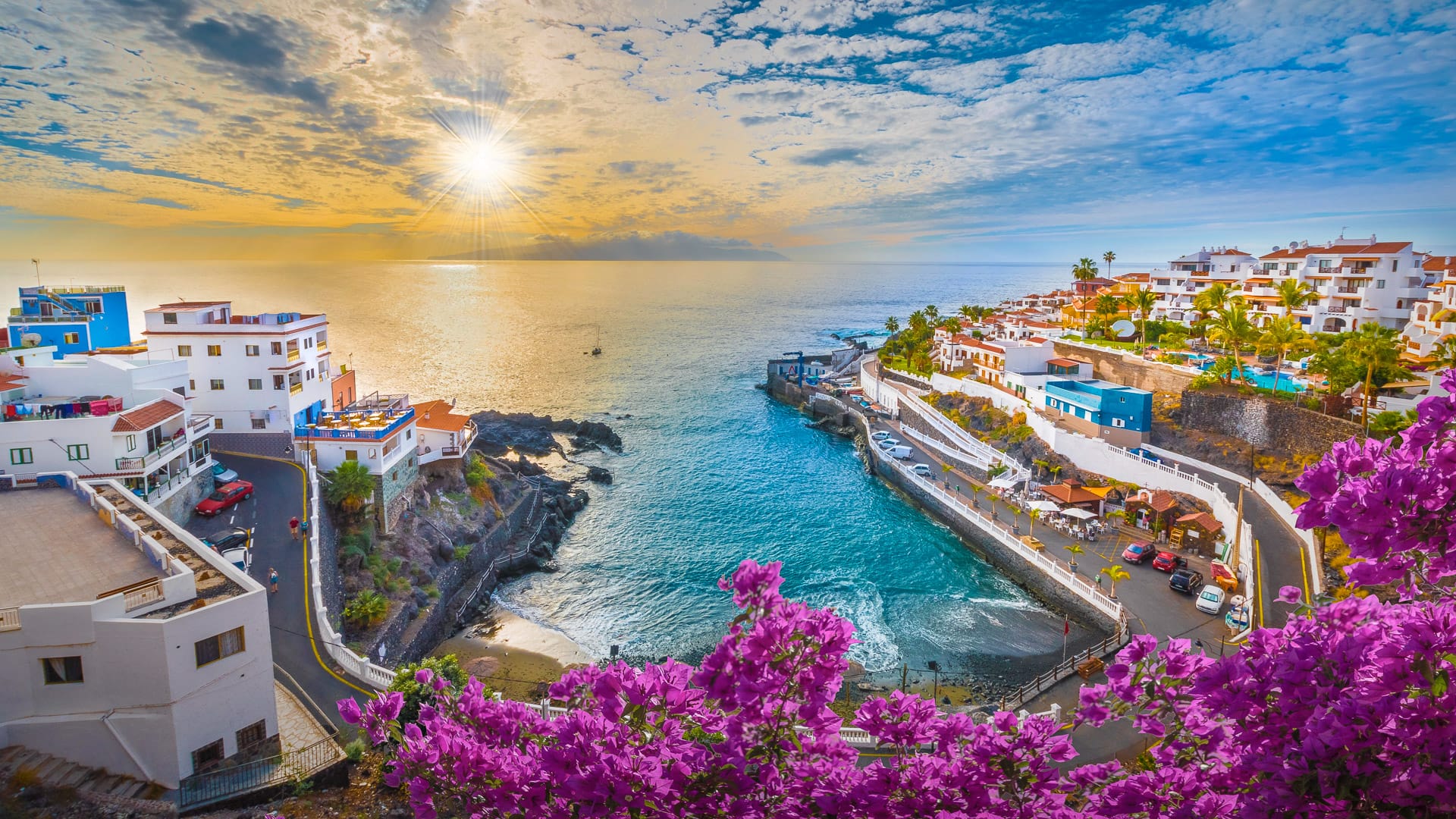Looking down on Puerto Santiago harbour 