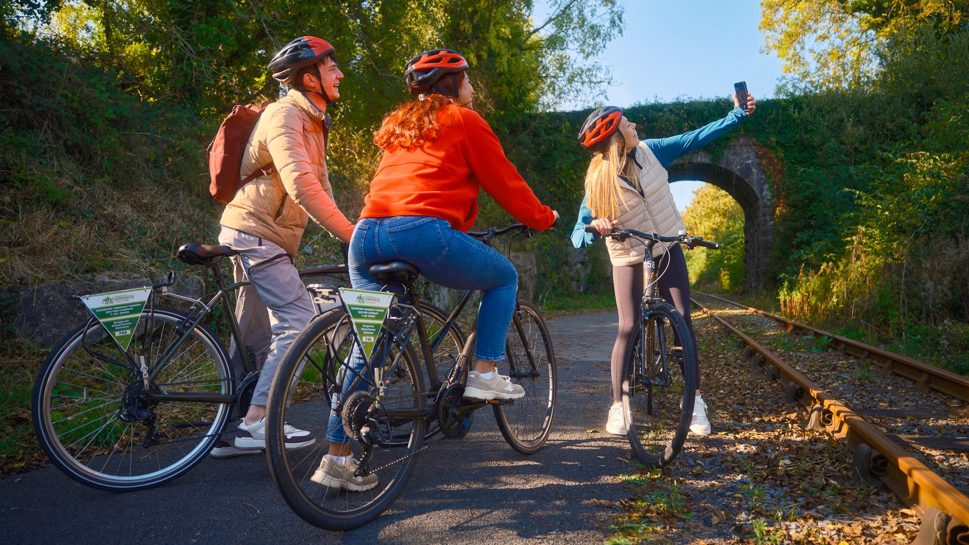 Picturesque section of the Waterford Greenway in County Waterford, Ireland