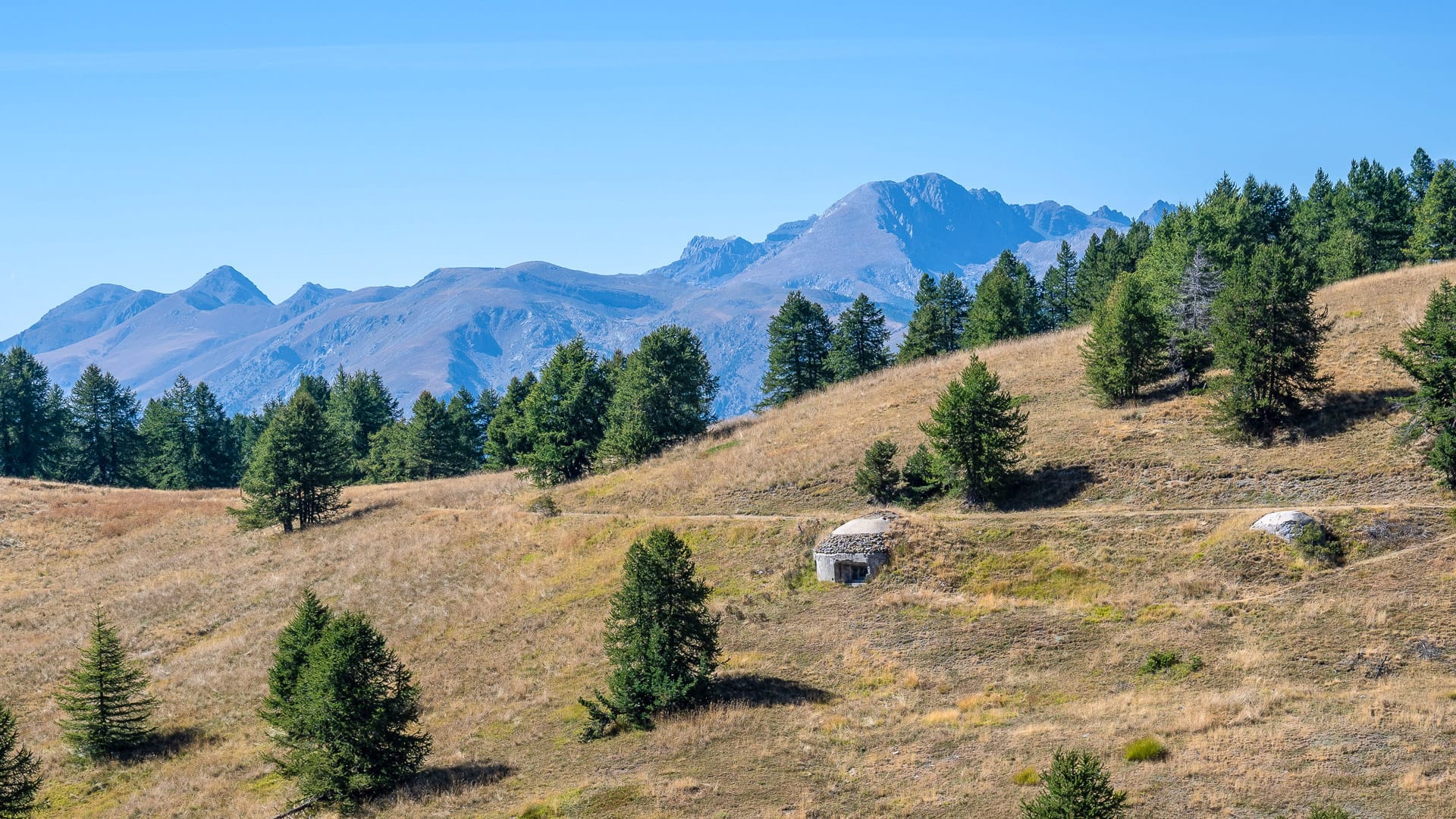 Cima di Marta fortified system military bunkers