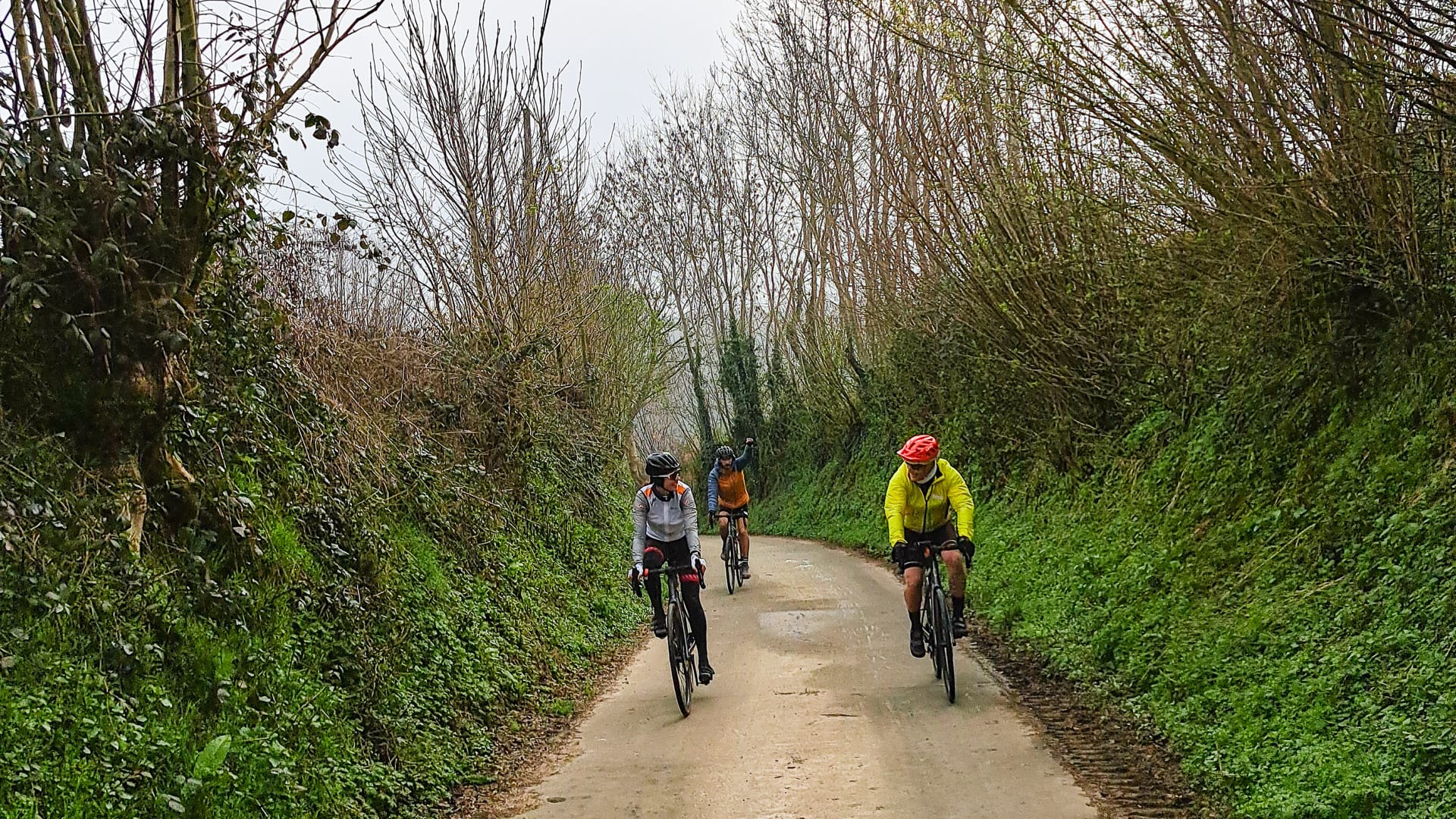 Quiet country lanes in Oudenaarde, Flanders, Belgium