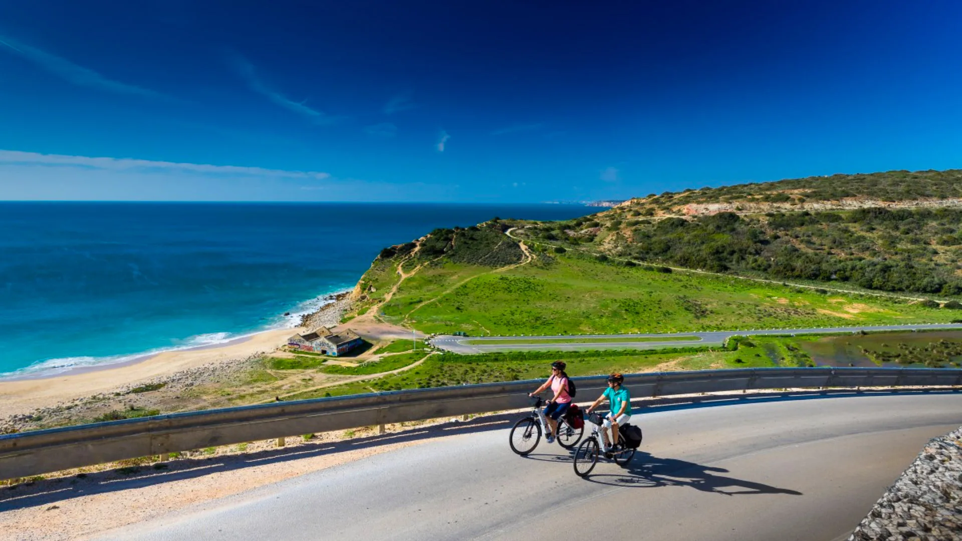 Coastal cycling in Burgau in the Barlavento area of the Algarve