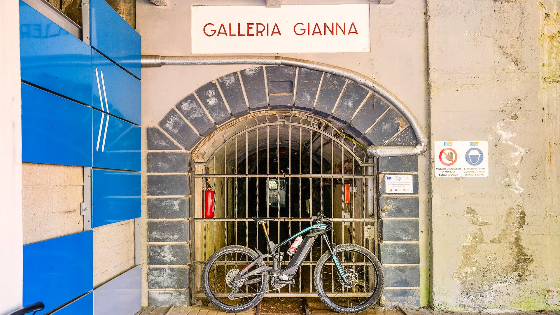 Entrance to the Gianna mine gallery in Val Germanasca, Piemonte
