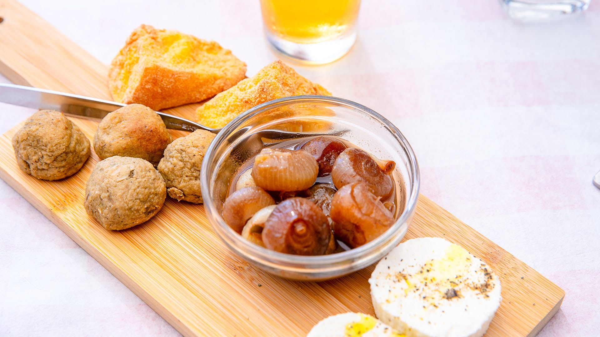 Selection of local snacks and appetisers in Piemonte