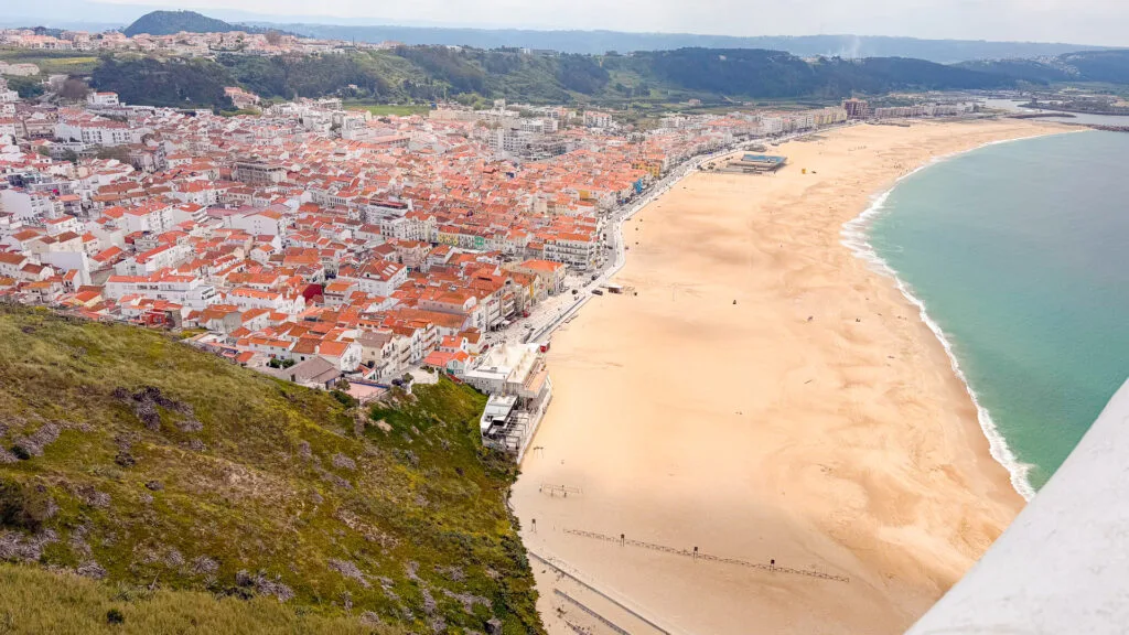 Panoramic view over Nazaré from the Sítio viewpoint