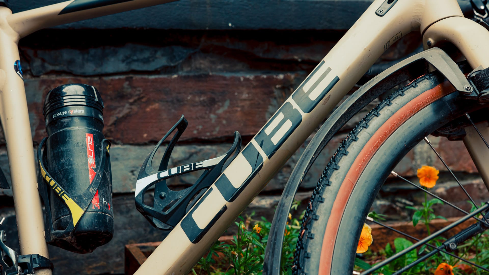 Close-up of a bike on an Isle of Man cycling tour