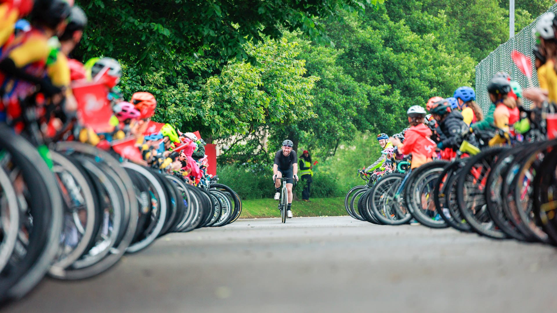 Sir Mark Cavendish MBE, the 'Manx Missile', at the opening of the Raceway