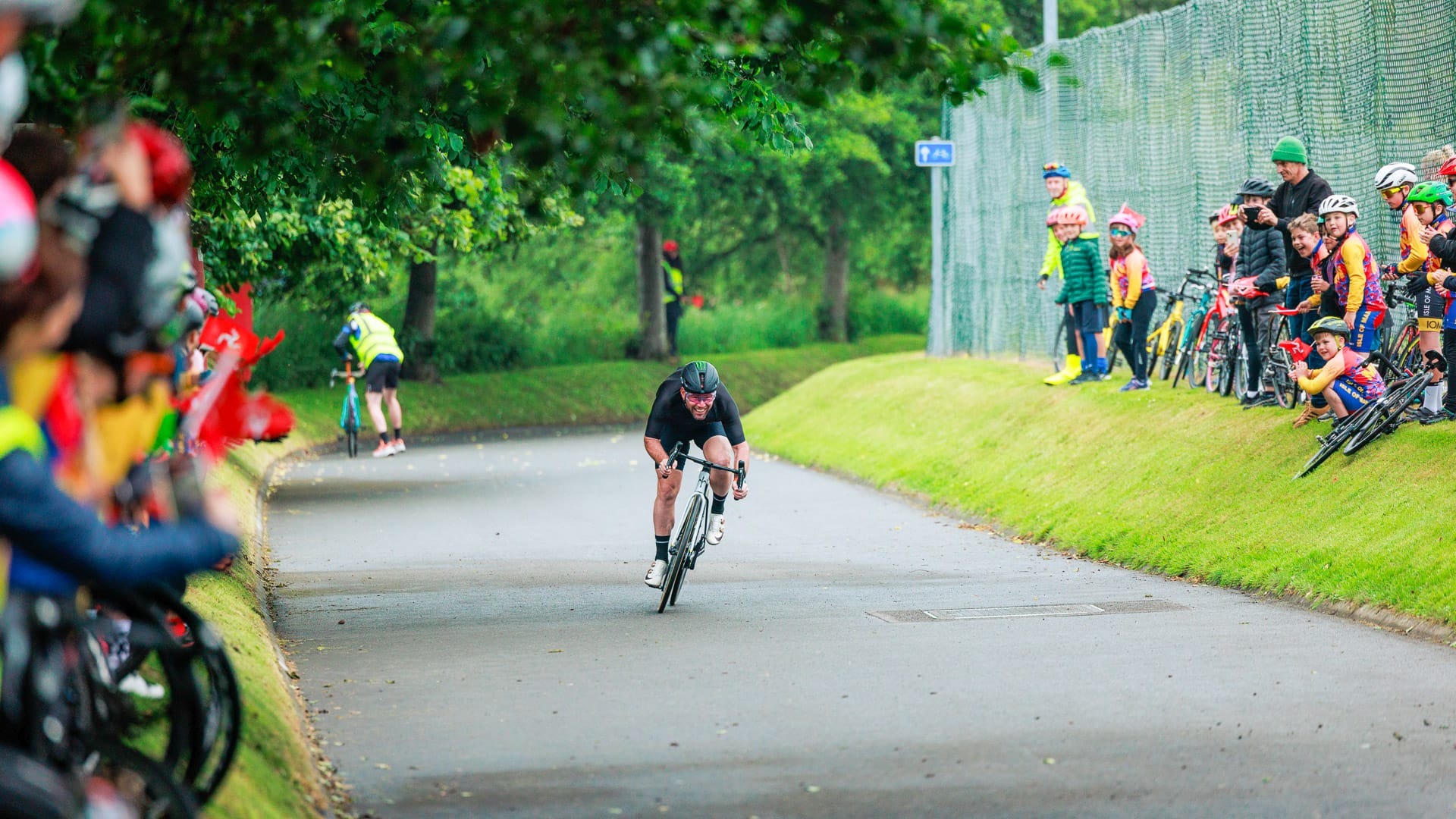 Sir Mark Cavendish MBE, the 'Manx Missile', at the opening of the Raceway