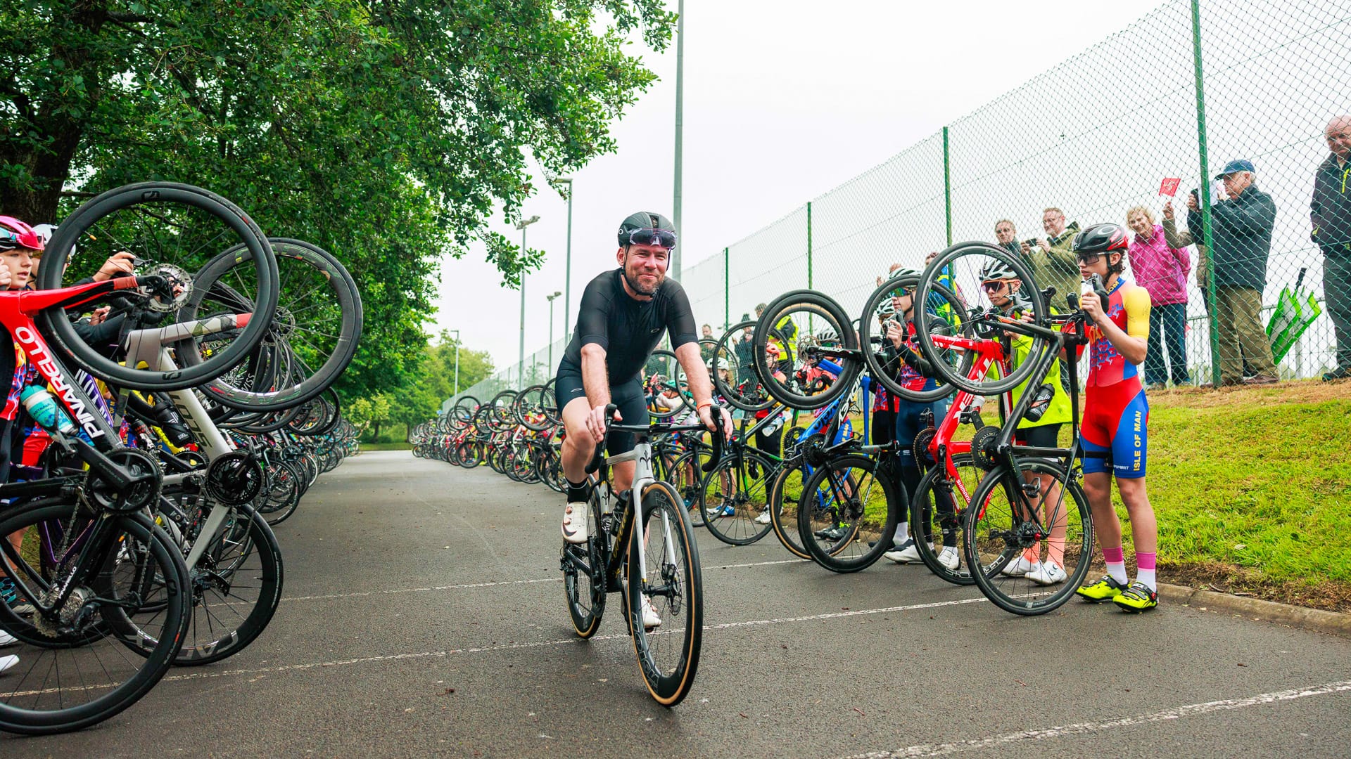 Sir Mark Cavendish MBE, the 'Manx Missile', at the opening of the Raceway