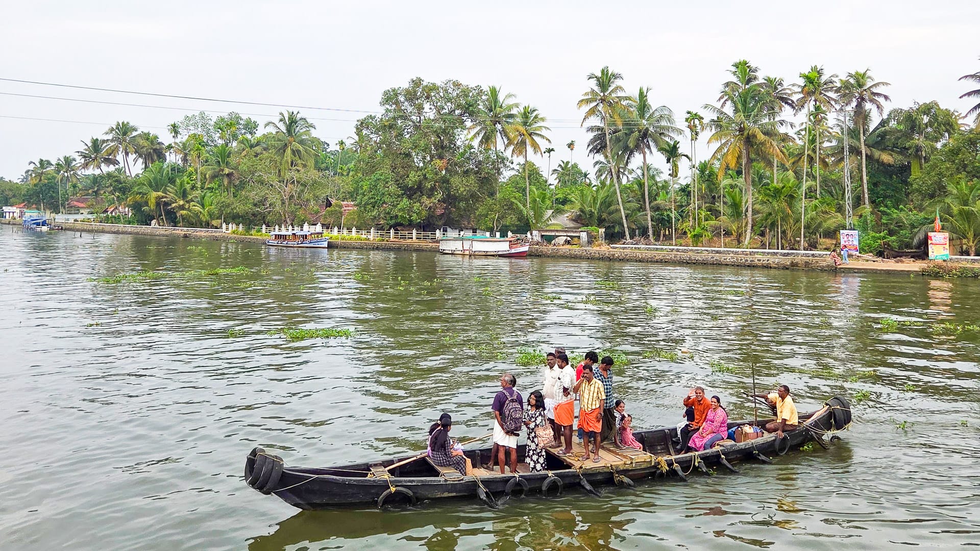 Ferry in the Kerala Backwaters, India