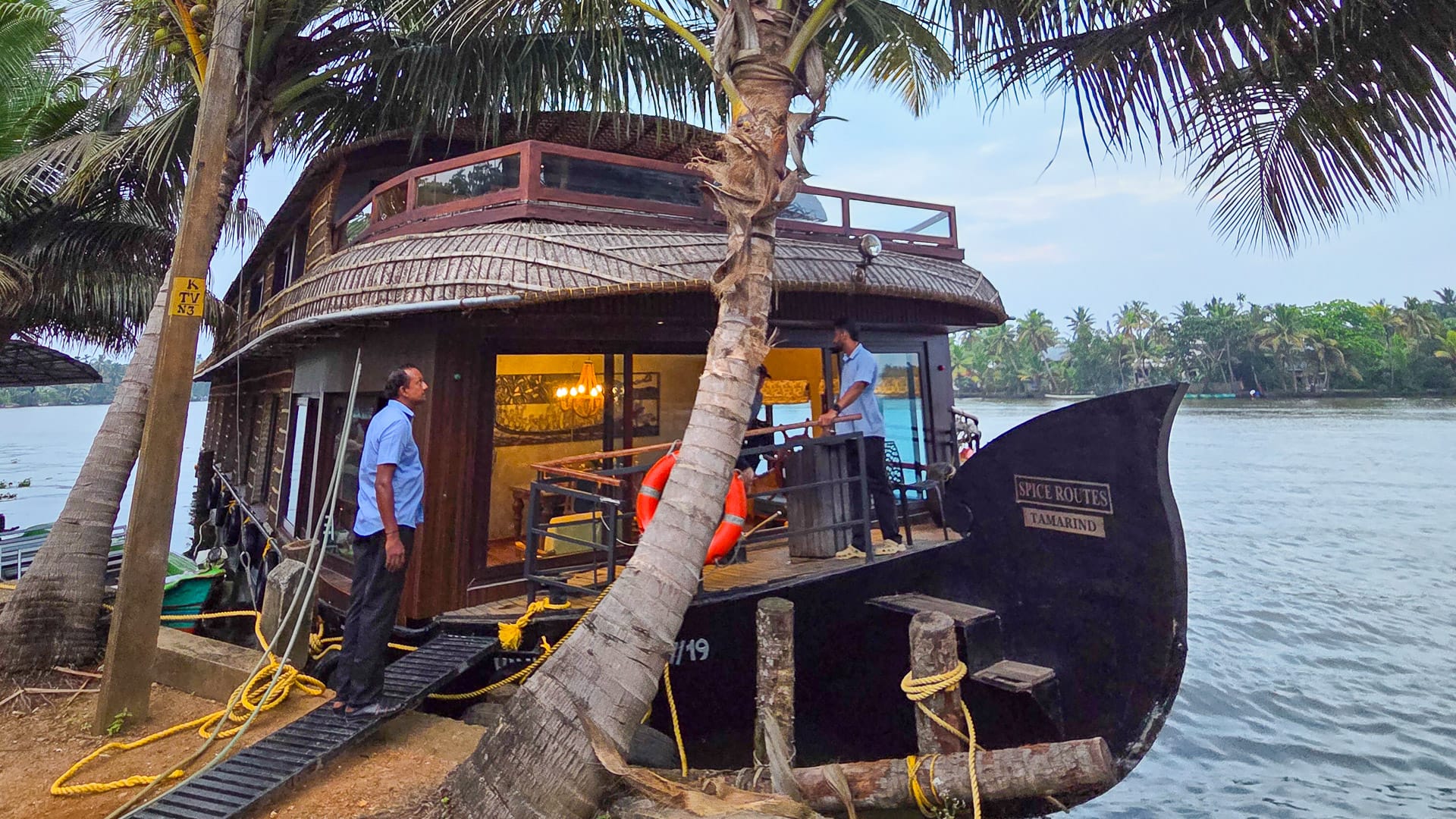 Houseboat in the Kerala Backwaters, India