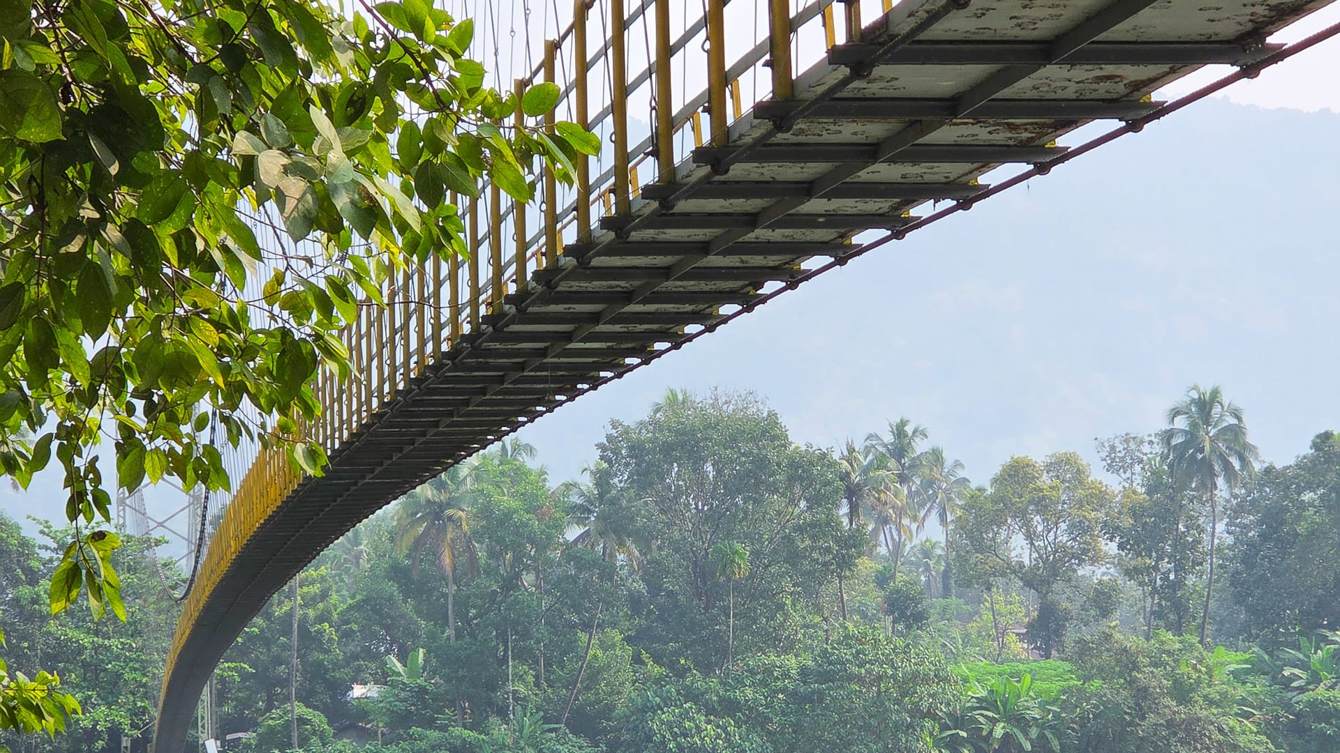 Inchathotty Suspension Bridge in Kerala, India