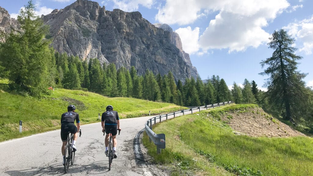 Cycling Passo Giau in the Italian Dolomites, Northern Italy